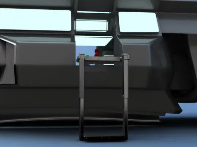 Futuristic Airctraft Train 3D model
