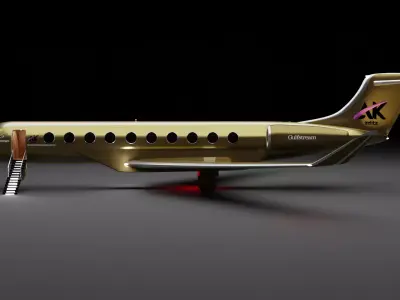Gulfstream G700 Low-poly 3D model