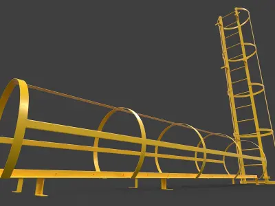 Ladder V02 - High Poly 3D model