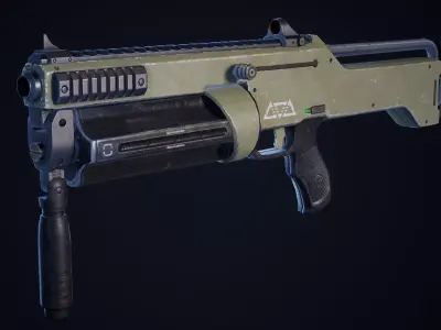 Combat Shotgun Low-poly 3D model