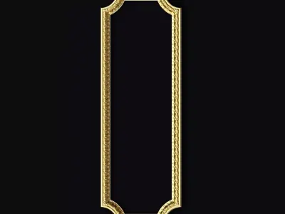 mirror gold frame 3D model