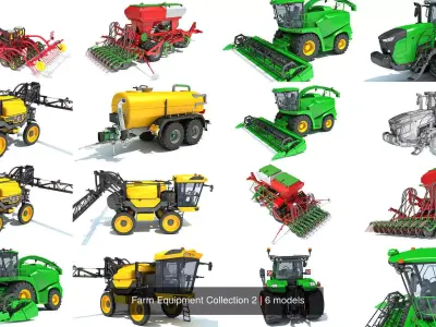 Farm Equipment Collection 2 3D Model Pack