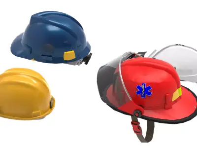 Safety Helmet  Low-poly 3D model
