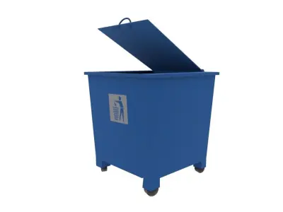 Trash can  Low-poly 3D model purchase