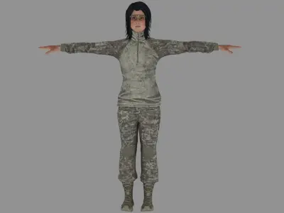 Rigged Soldier 11 3D model
