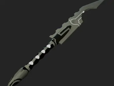 Futuristice SciFi Knife Asset Free low-poly 3D model