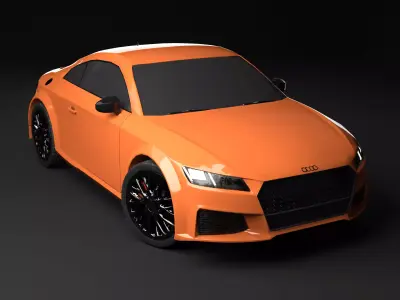 Audi TT RS game-ready model Free low-poly 3D model
