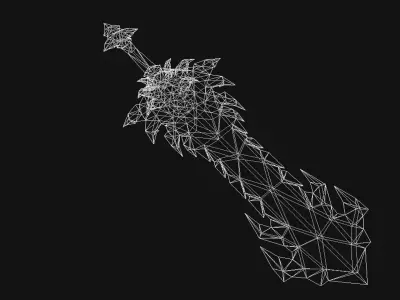 Futuristic Sword Low-poly 3D model get