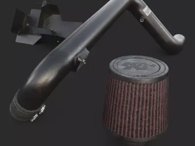 Air intake KN Typhoon Low-poly 3D model