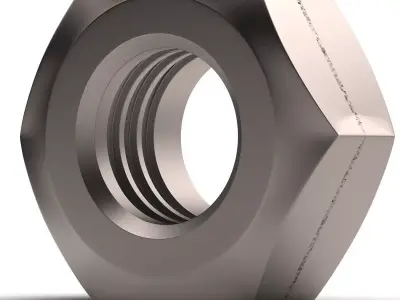 Hex Nut Low-poly 3D model by orhanyucesoy