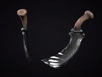 Low Poly Fantasy Sword Low-poly 3D model