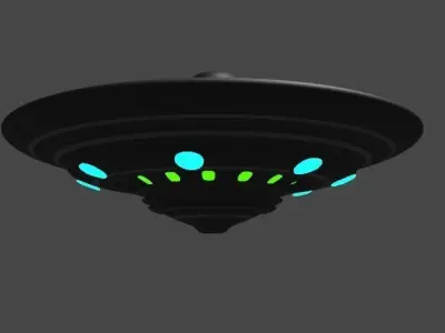 UFO Alien Spaceship 3d Model spaceship Low poly Ufo 2  3D model