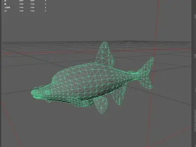 Carp fish Low-poly 3D model