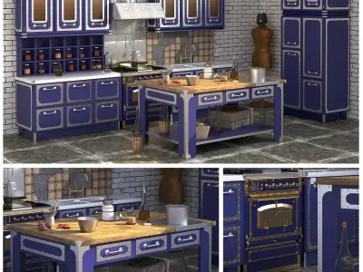 Kitchen Liverpool RODA 3D model