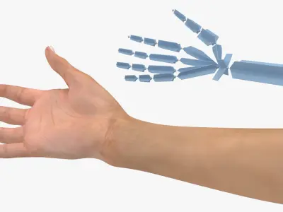 Australian Female Hand Rigged 3D model