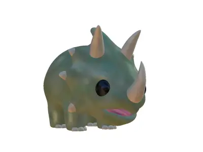 Triceratop CHIBI Free 3D print model
