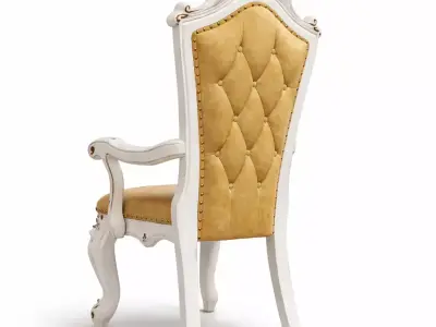 Arm Chair Low-poly 3D model 3