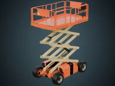 Scissor Lift 2A Low-poly 3D model