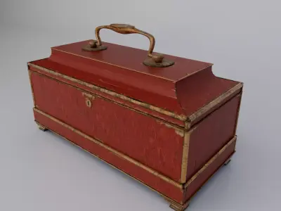 Old Tea Chest Low-poly 3D model