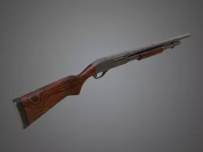 Remington 870 - PBR GameReady Low-poly 3D model