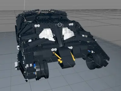 Legobatmobile lego armored vehicle 3D model