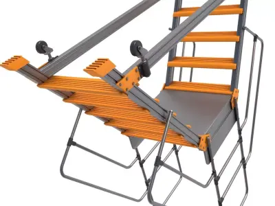  industrial Multifunctional  Ladder 3D model
