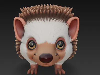 Hedgehog Realistic 3D Model - Low Poly Realistic Low-poly 3D model