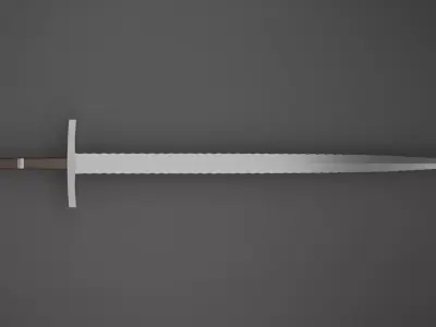 long sword flamberg edition Low-poly 3D model