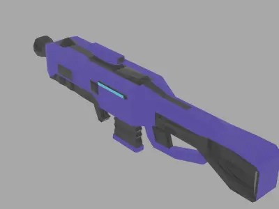 Sci-fi gun Low poly Free low-poly 3D model