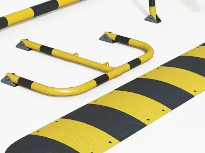 Parking Equipment Set 3D model