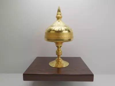 Golden utensil Low-poly 3D model