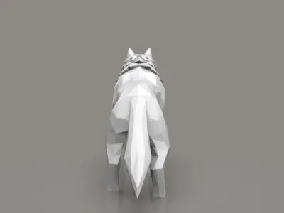 Wolf Low-poly  3D model