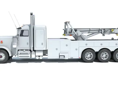 Recovery Service Wrecker Tow Truck 3D model