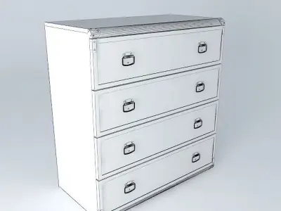 Indiana red pine shelf 3D model