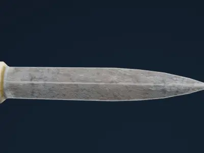 Golden Dagger 2 Low-poly 3D model