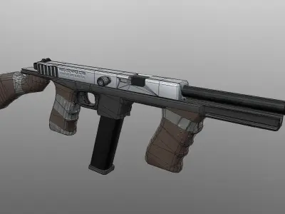 Glompson Submachine Gun Low-poly 3D model