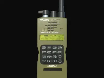 Radio military Low-poly 3D model
