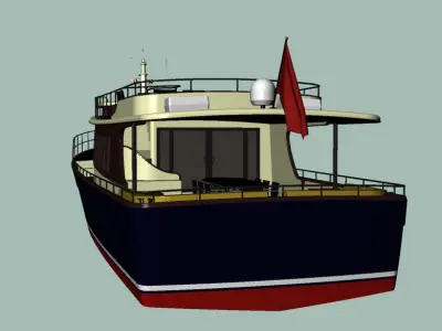 Passenger  trip ship 3D model