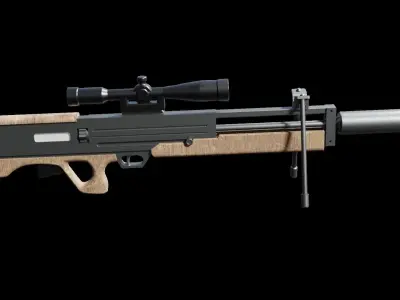 Walther WA2000 Low-poly 3D model