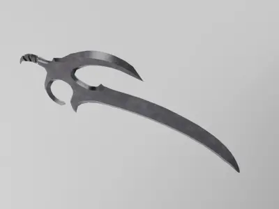 3D Low Poly Unqiue Assassin Medieval Knife Low-poly 3D model