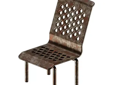 Rusty Steel Chair 3D model