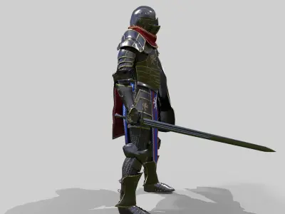 Guardian Knight Low-poly 3D model