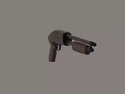 Shotgun Low-poly 3D model order