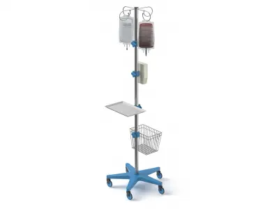 IV And Blood Stand 3D model