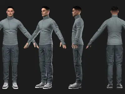 Military Uniform Marvelous Designer Clo 3D project 3D model purchase