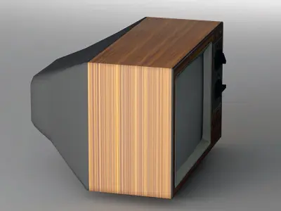 Old TV 3D model Low-poly 3D model
