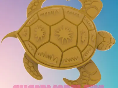 Turtle 4 3D MODEL STL FILE FOR CNC ROUTER 3D print model