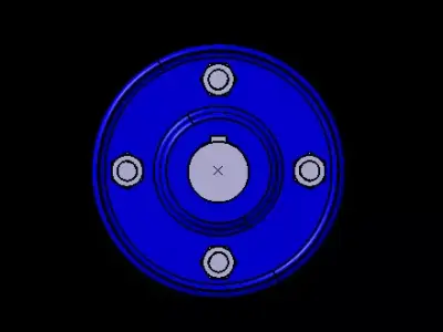 Rigid Flange Coupling 3D CAD Model 3D print model