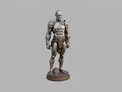 Iron Statue Low-poly 3D model