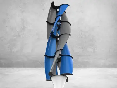 Vertical AXIS  Wind Turbine Generator 3D model